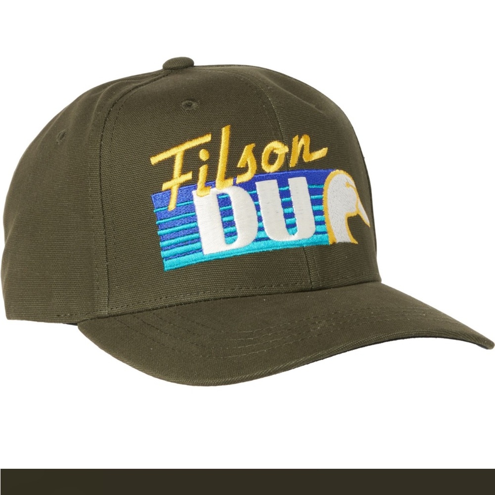 Filson Ducks Unlimited Logger Cap Hat Olive Dark Retro One Size New $55 Tags